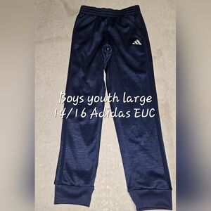 Adidas Boys Navy Track Pants